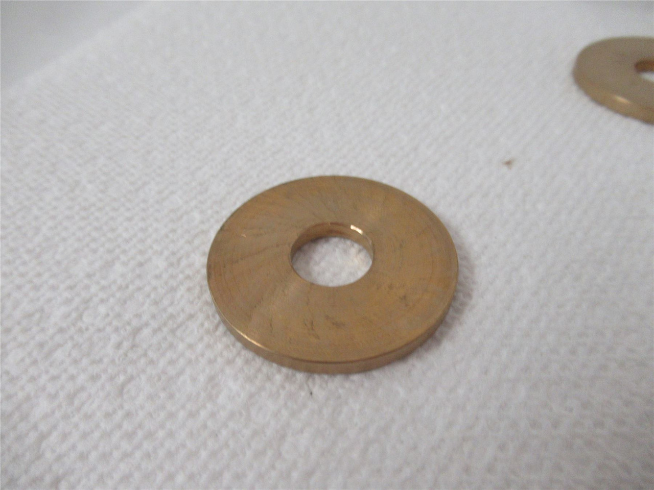 GE Leblanc 1300006114; Lot-4 Brass Washer.50"ID 1.5"OD .125"T