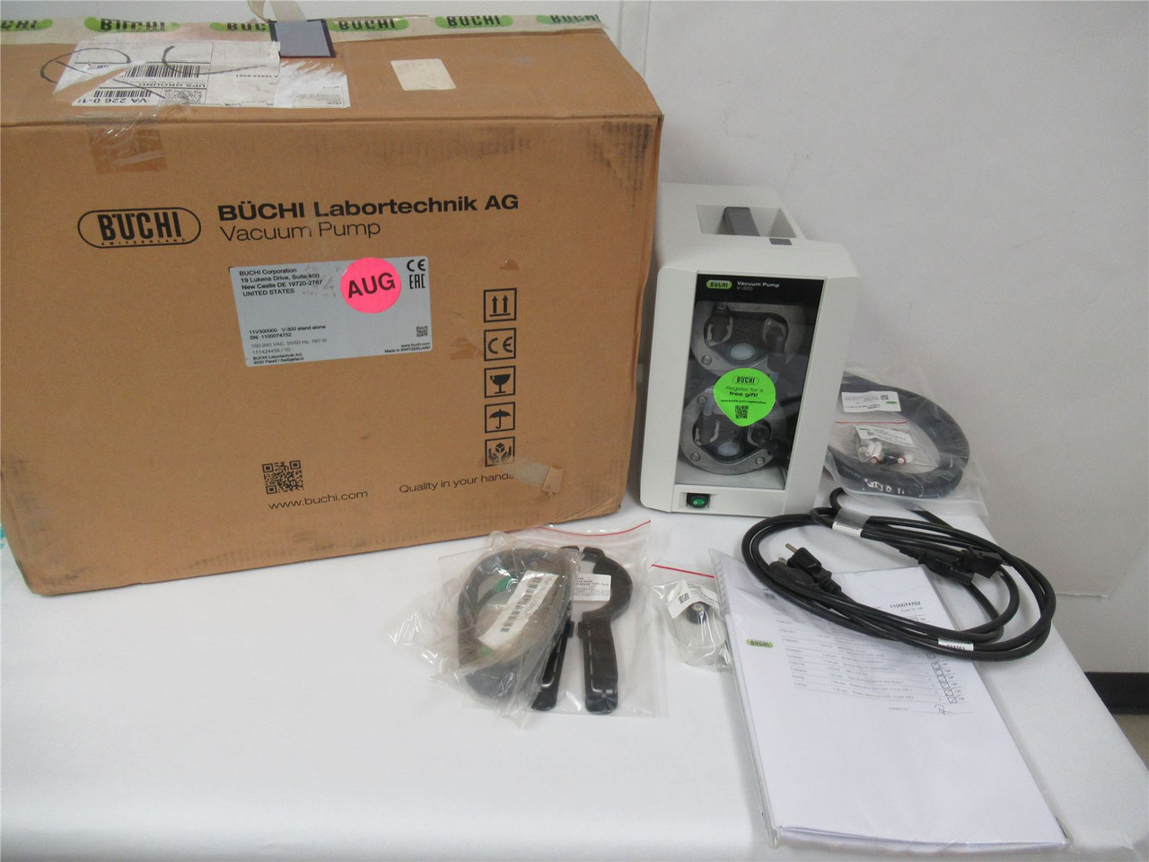Buchi 11V300000;  Vacuum Pump Flow Rate 1.8 m³/h 100/240 V