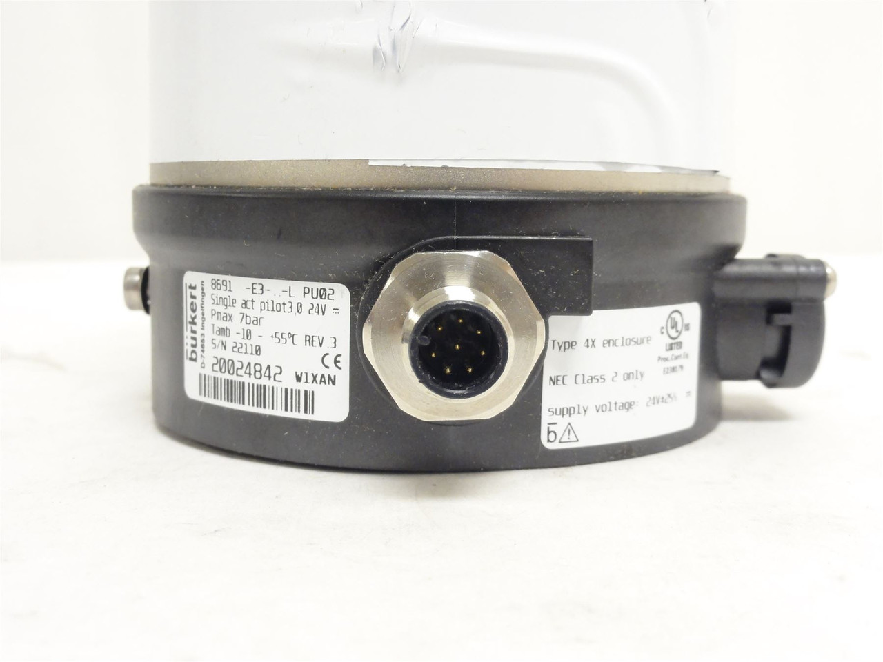 Burkert 8691E3LPU02; Process Valve Control Head 20024842 7BAR