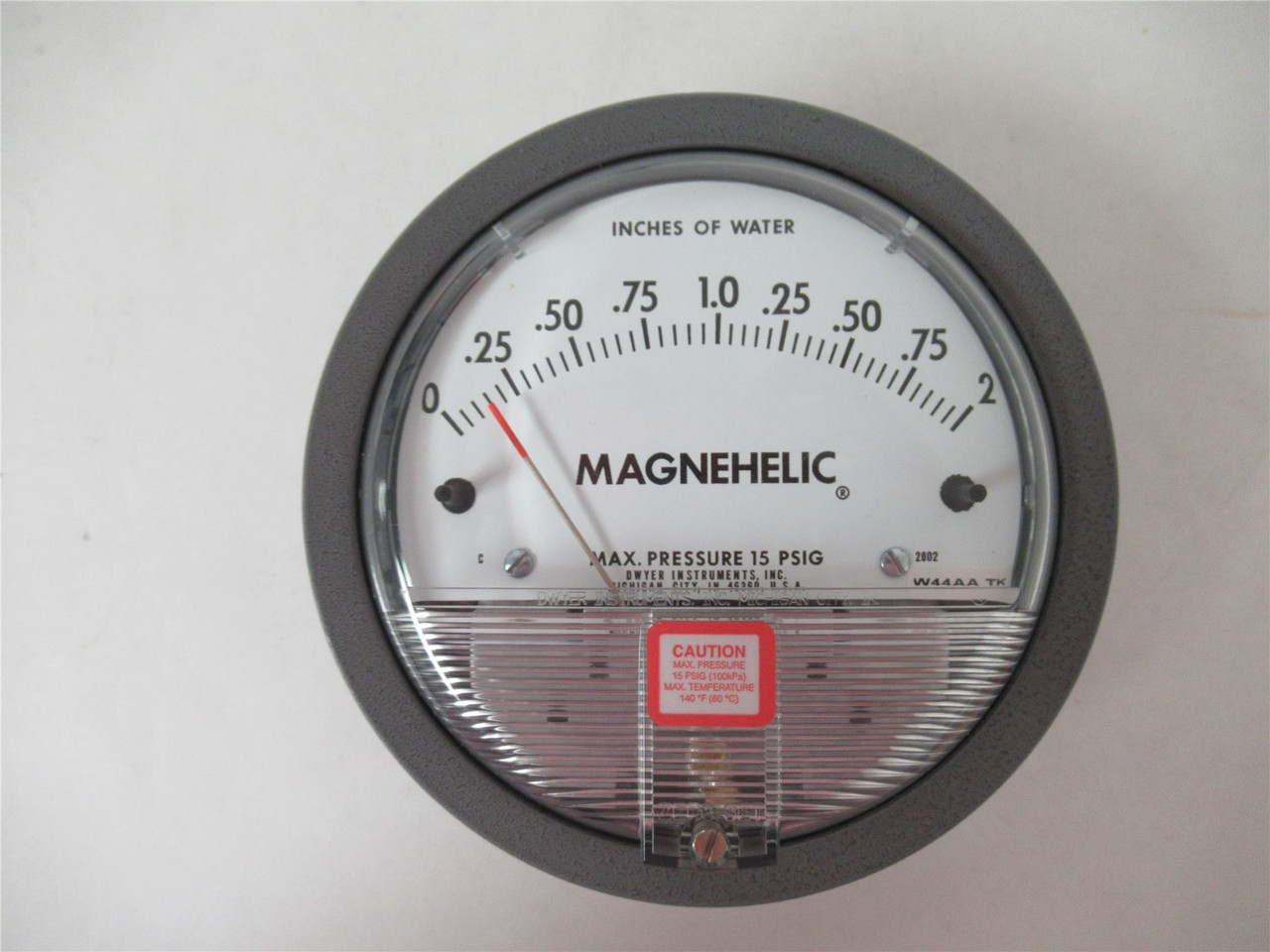 Dwyer 2002; Magnehelic DIfferential Pressure Gage 4" 1/8"NPT