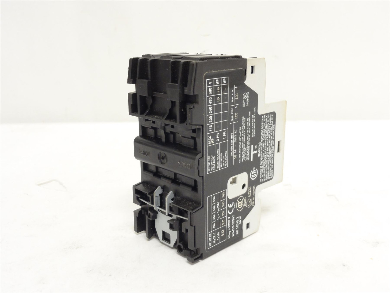 Moeller PKZM0-0.63; Manual Motor Starter 0.40-0.63A; 3P; 600V