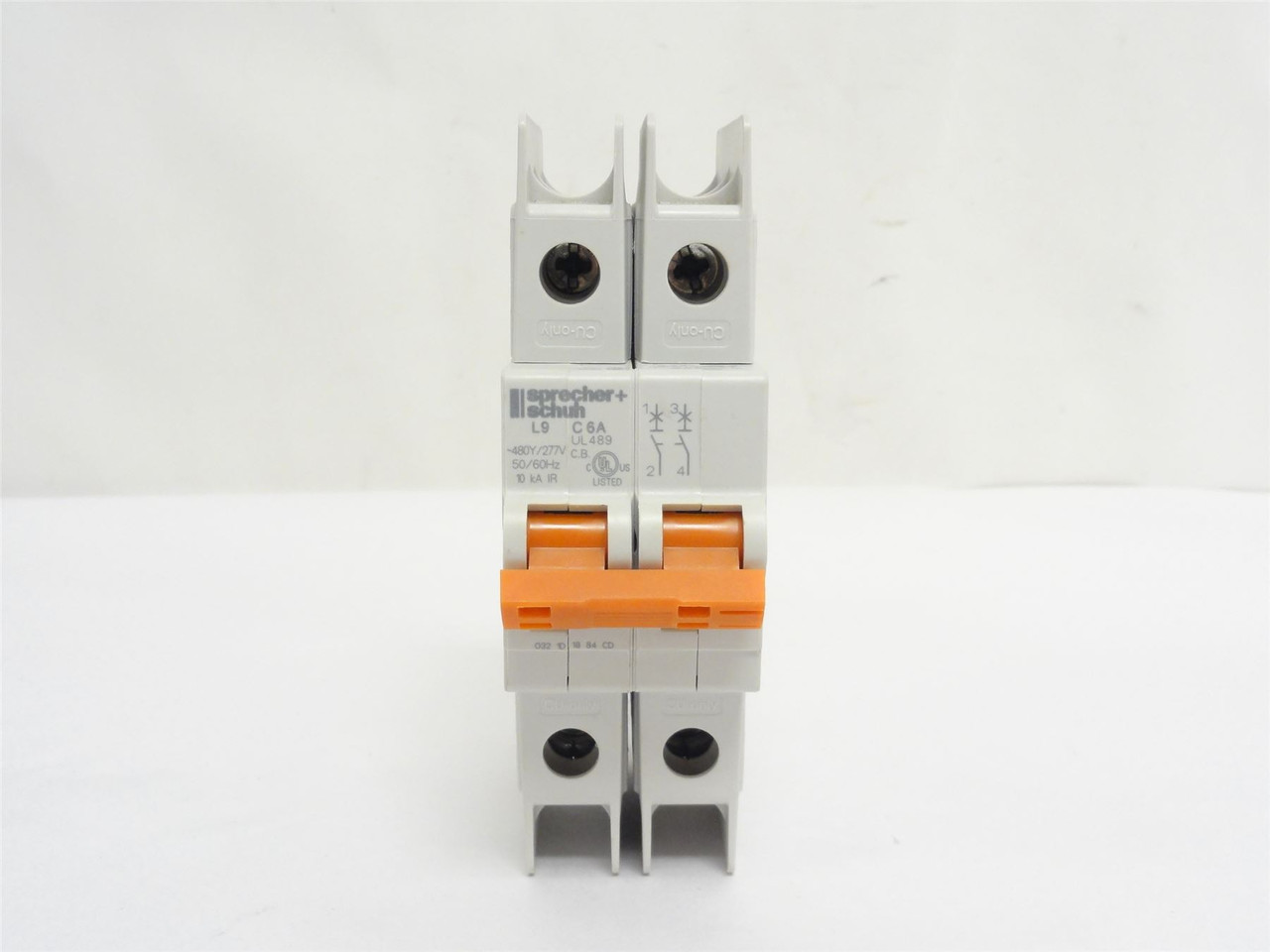 sprecher+schuh L9-6/2/C; Circuit Breaker; 6A; 2P; 277/480VAC