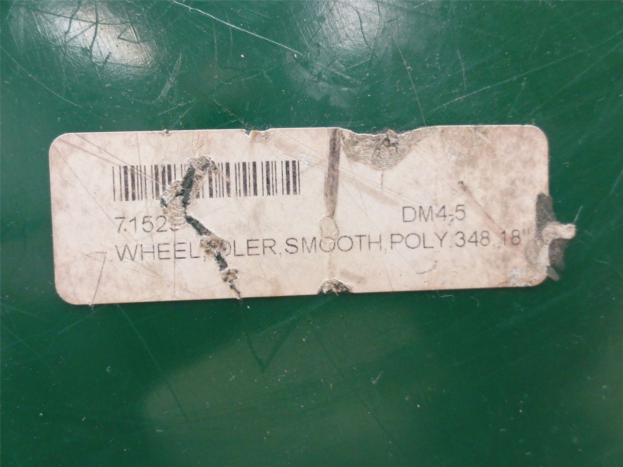 Prime 71529; Poly-Idler Wheel; 18"OD; 3-3/8"ID; 1.57" Thick
