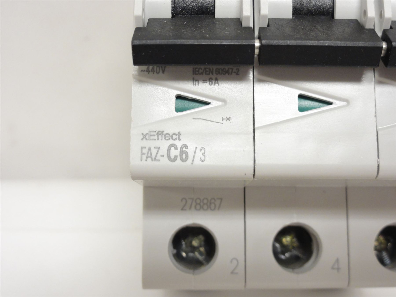 Eaton FAZ-C6/3; Mini-Circuit Breaker; 6A; 3P; 277/480VAC