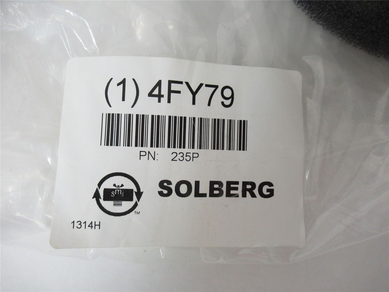 Solberg 4FY79; Filter Element 9.38" Height 4 3/4"ID 7 7/8"OD