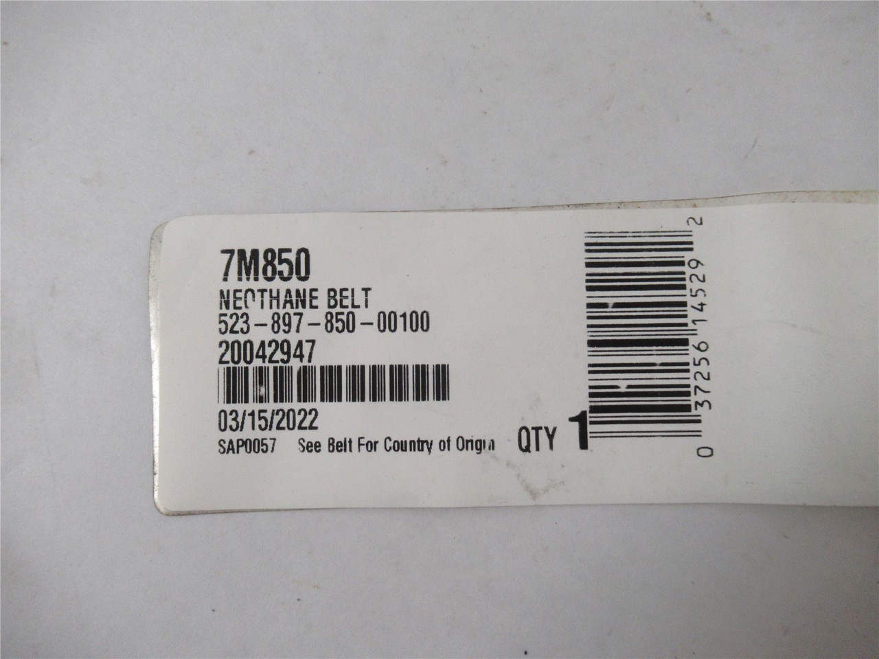 Continental 7M850; Polyflex Belt 33.46 in Effective Length