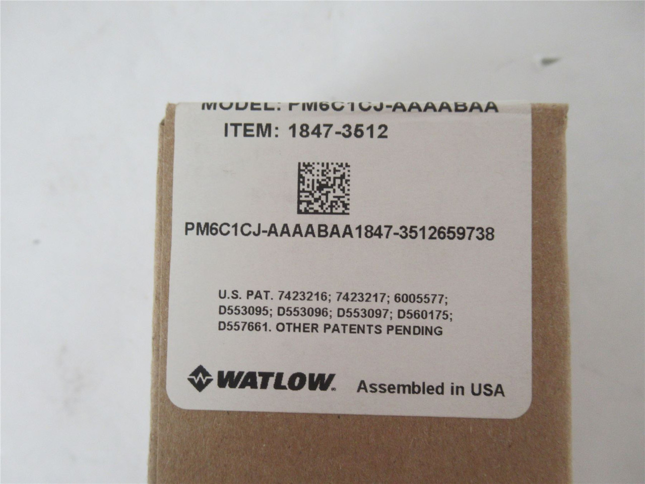 Watlow PM6C1CJ-AAAABAA; Temp Process Controller 100-240V