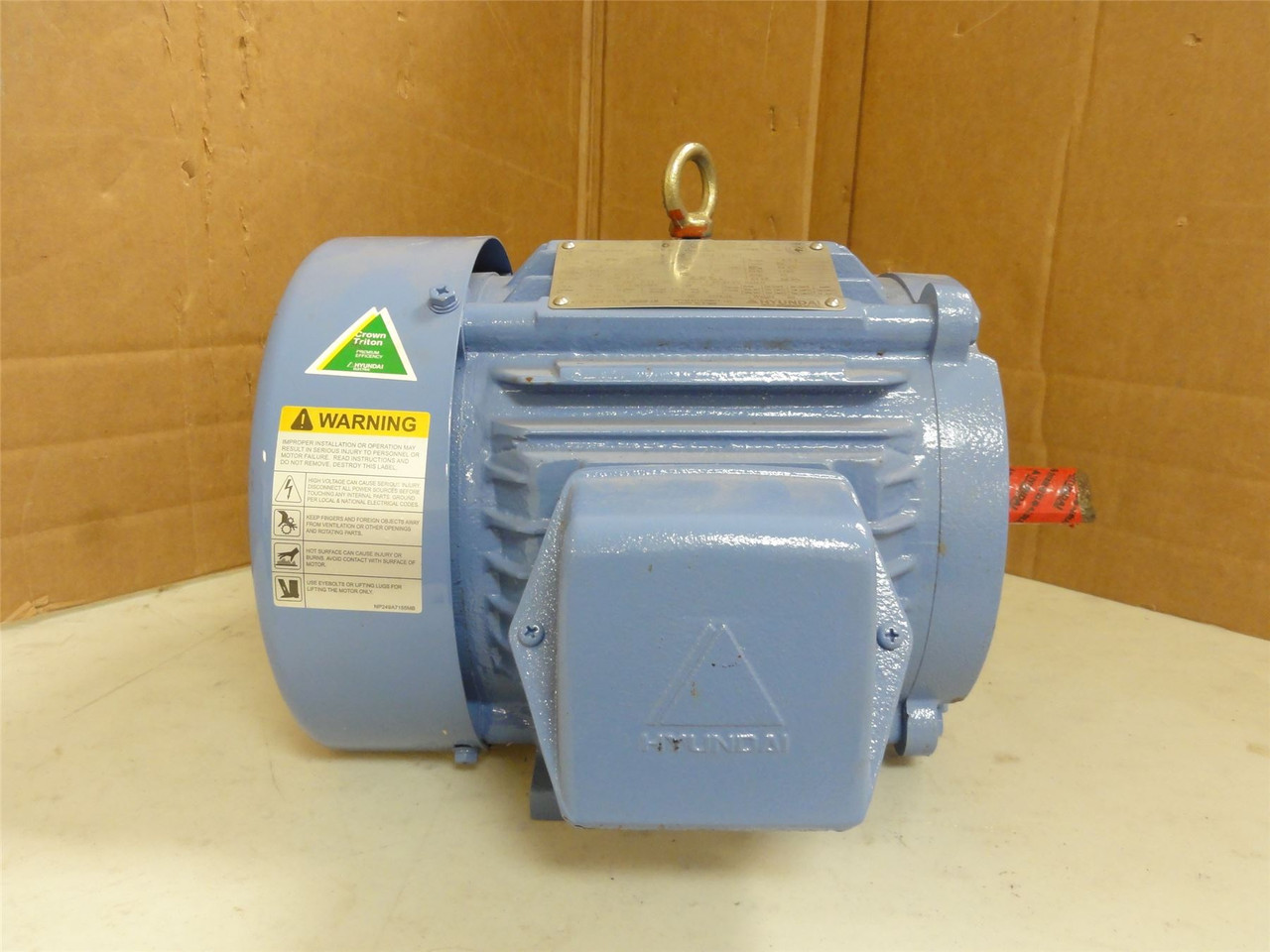 Hyundai HKS182SR235N; AC Motor; 3HP; 208V; 1800RPM; 3-Phase