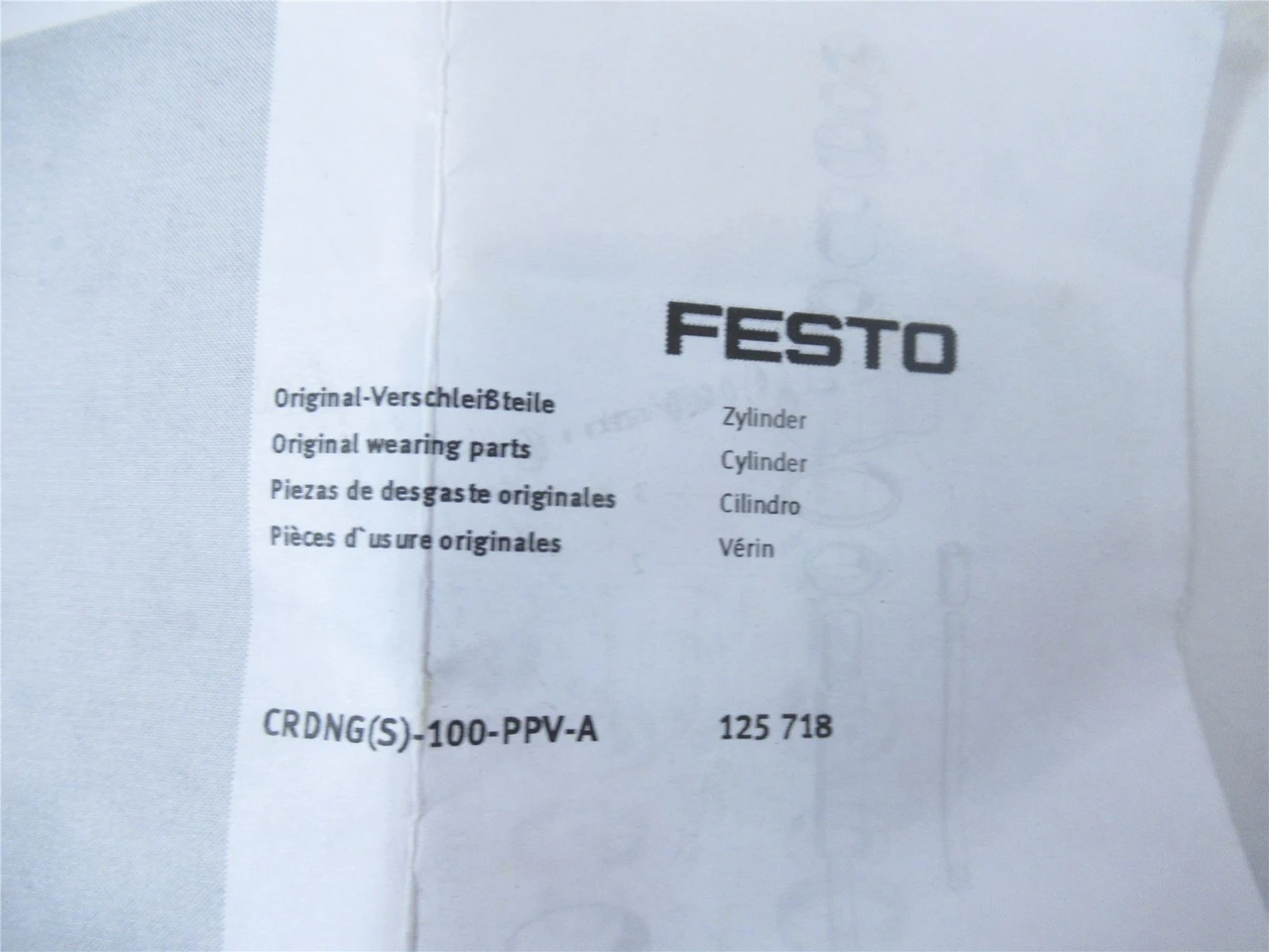 Festo 125718; Cylinder Repair Kit