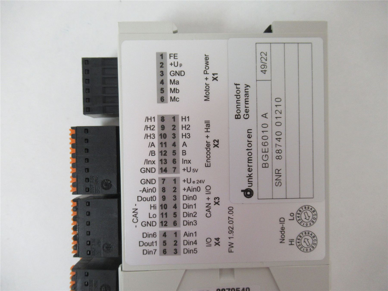 Dunkermotoren BGE6010A; Brushless DC Motor Controller 10A