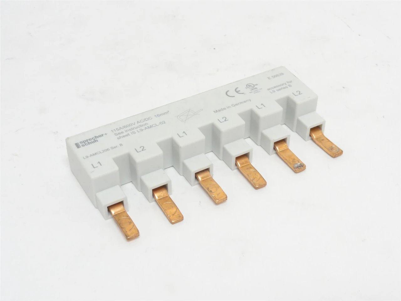 sprecher+schuh L9-AMCL206; Circuit Breaker Busbar; 115A; 600VAC; 2P