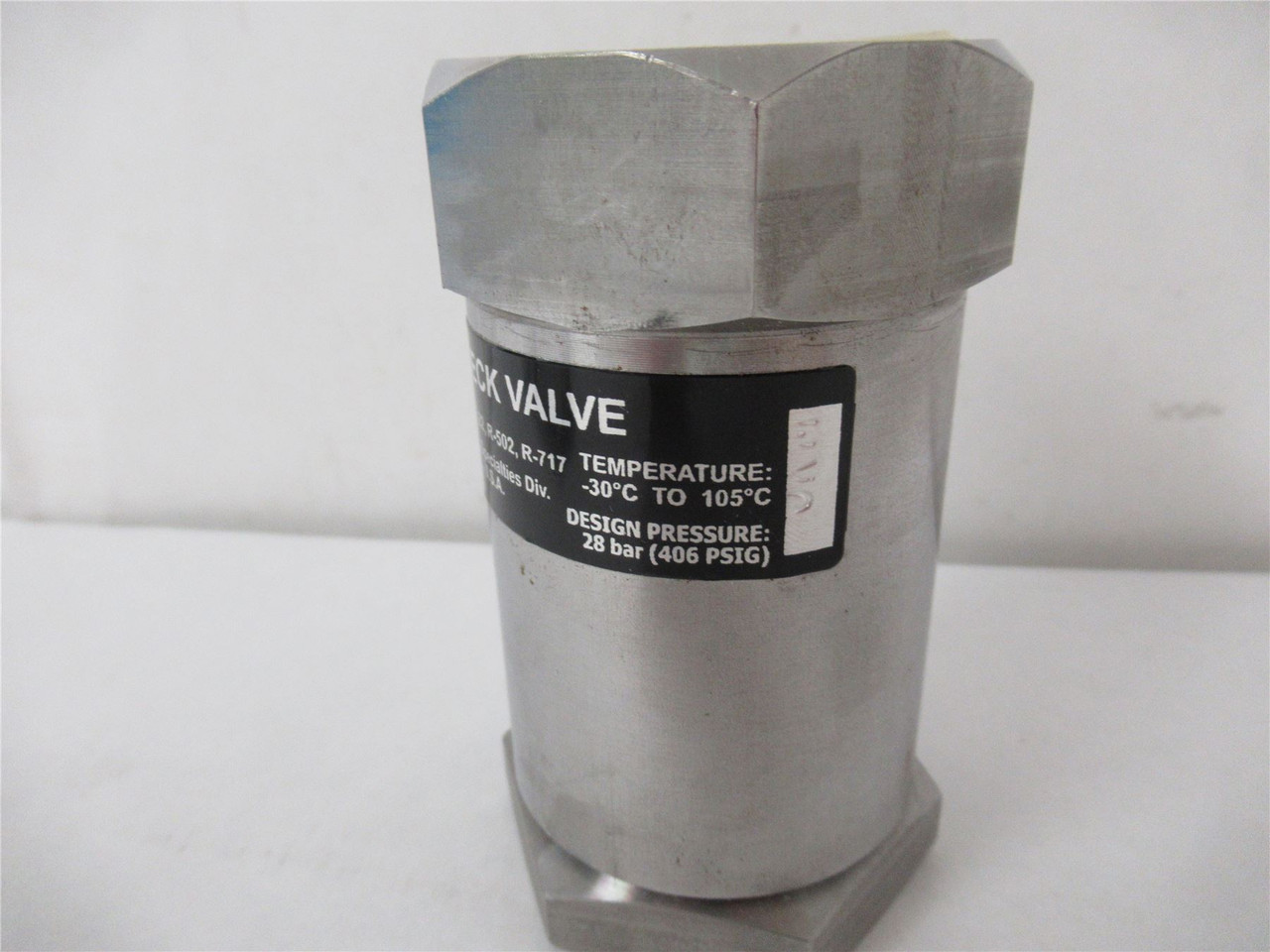 Parker 101037; In Line Check Valve 3/4"