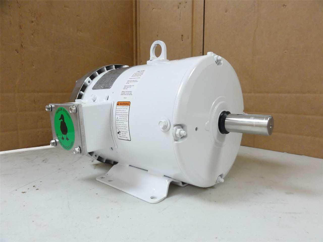 Leeson 132202; Washdown Motor 5HP; 208-230/460VAC; 3600RPM