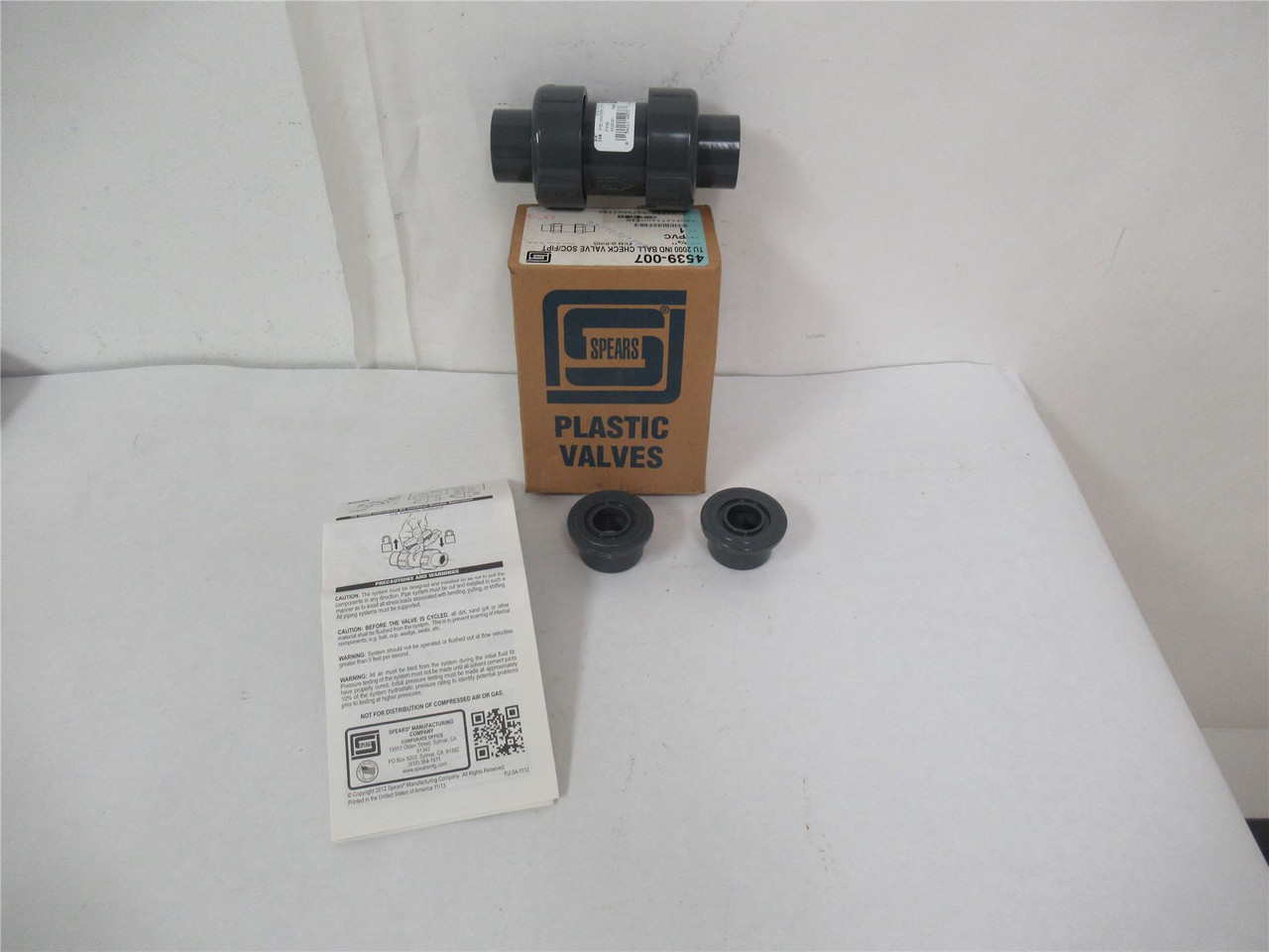 Spears 4539-007; Ball Check Valve 3/4"PVC SOC/FIPT