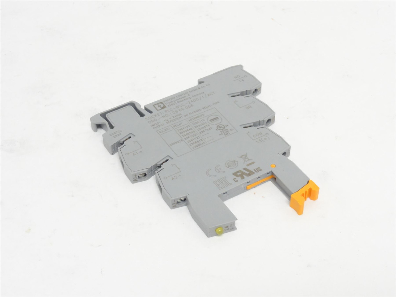 Phoenix Contact PLC-BSC-24DC/1/ACT; Relay Base 2966058; 24VDC