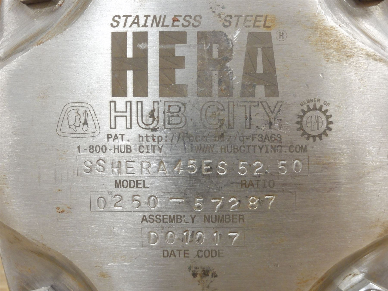 Hub City SSHERA45ES 52.50; Gearbox SS 52.5:1 Ratio 1"Input ID