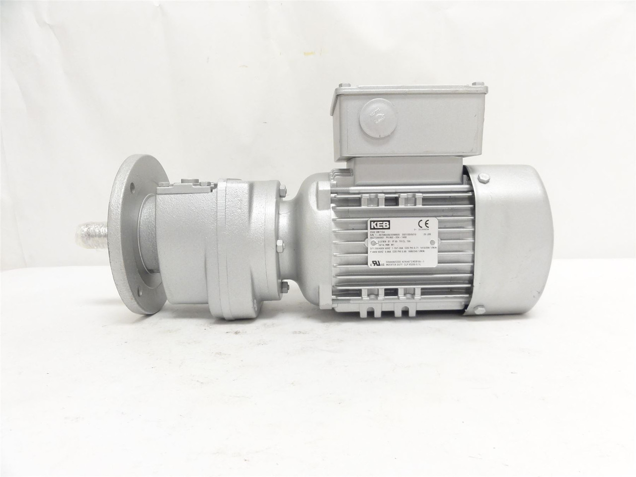 KEB ZG02-DM71G4; AC Gearmotor; 0.37kW; 7:1 Ratio; 460V; 3PH