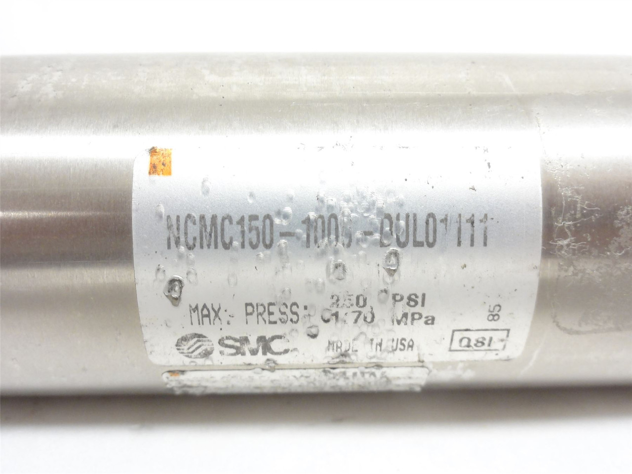 SMC NCMC150-1000-DUL01111; Air Cylinder; SS 1-1/2"ID x 10" Stk