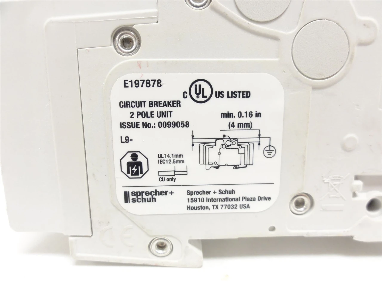 sprecher+schuh L9-10/2/D; Circuit Breaker; 10A; 3P; 277/480VAC