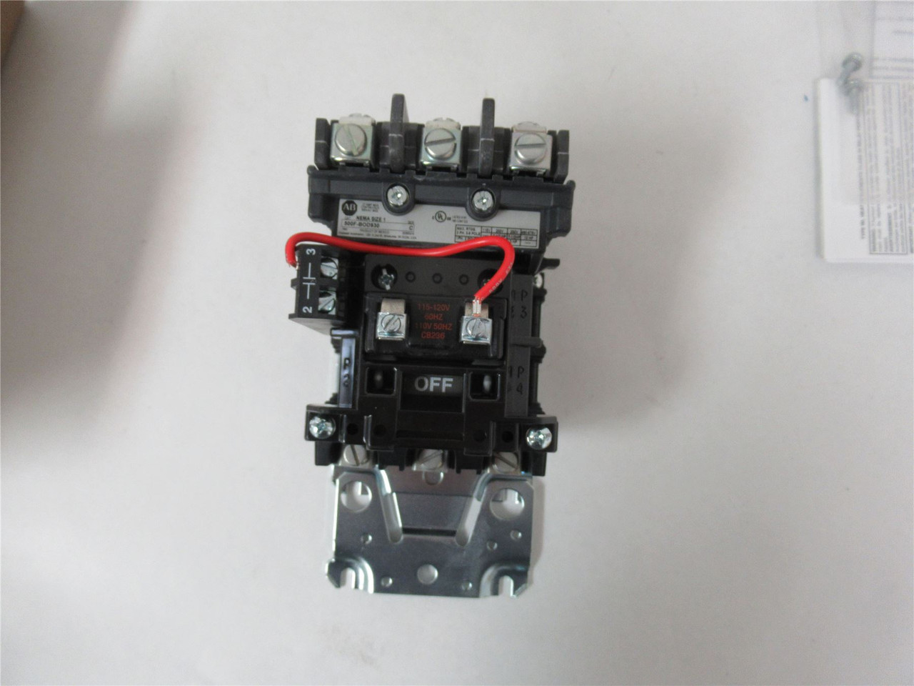 Allen-Bradley 509-BOD; NEMA 1 Starter  27A 3ph Coil: 110/120V