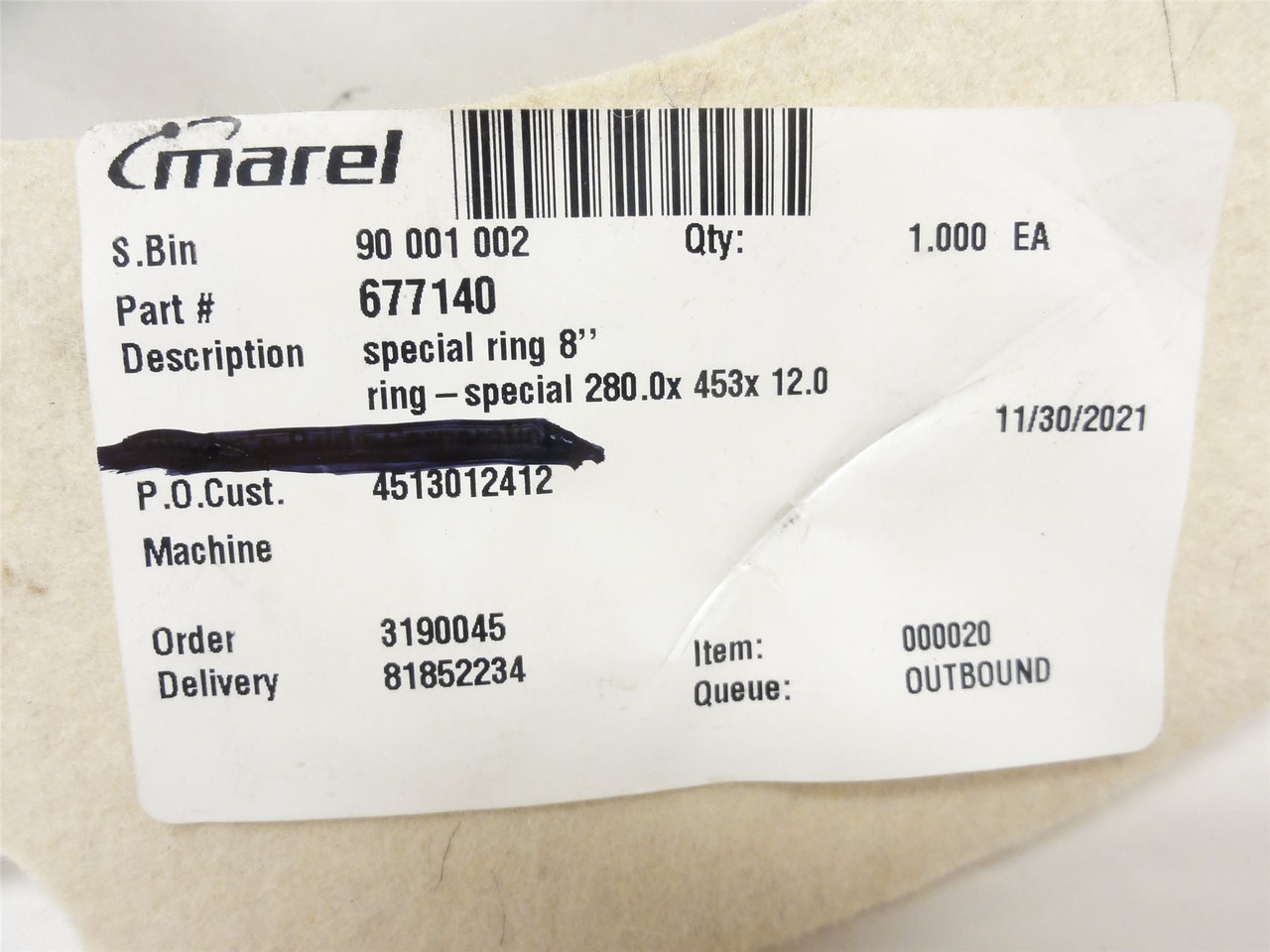 Marel 677140; Special Felt Ring; Size: 8"
