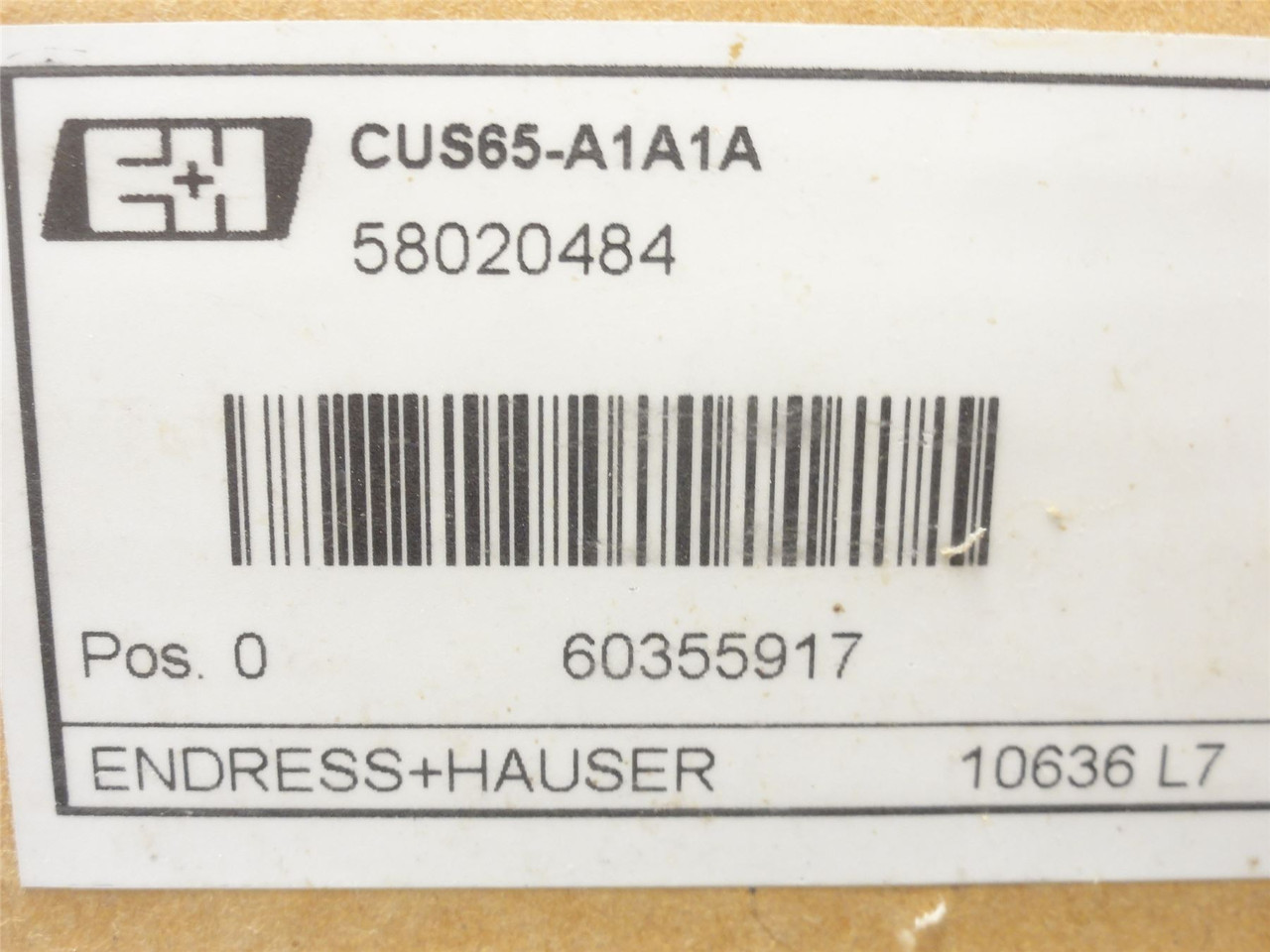 Endress+Hauser CUS65-A1A1A; Suspended Solid/Turbidity Sensor