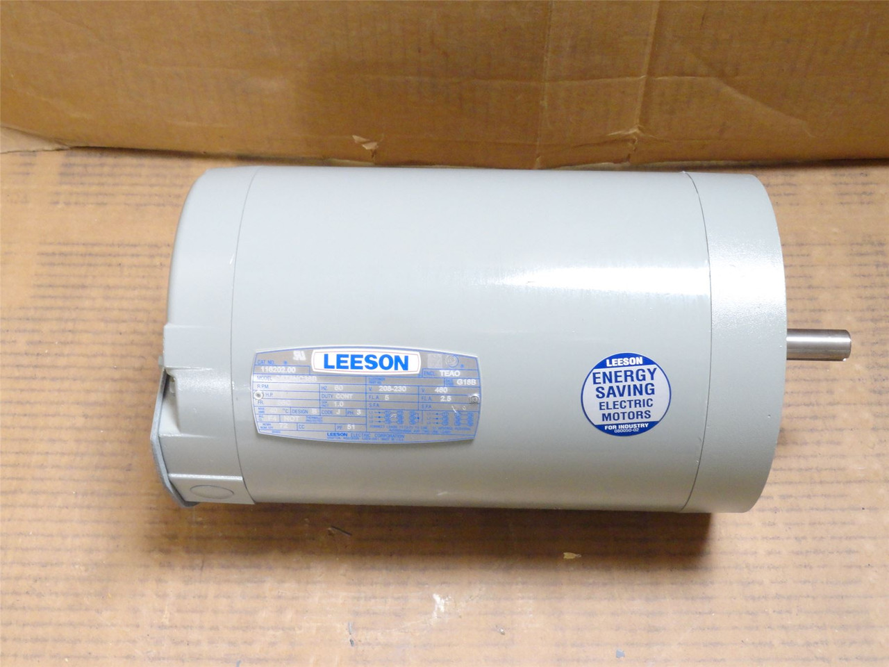 Leeson C6T8NC38B; Fan Motor; 1HP; 208-230/460VAC; 850RPM; 3PH