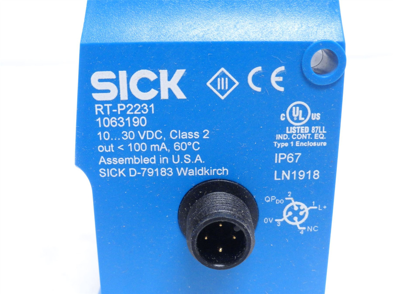 Sick RT-P2231; Photo Sensor 1063190; 10-30VDC; 100mA; 4-Pin