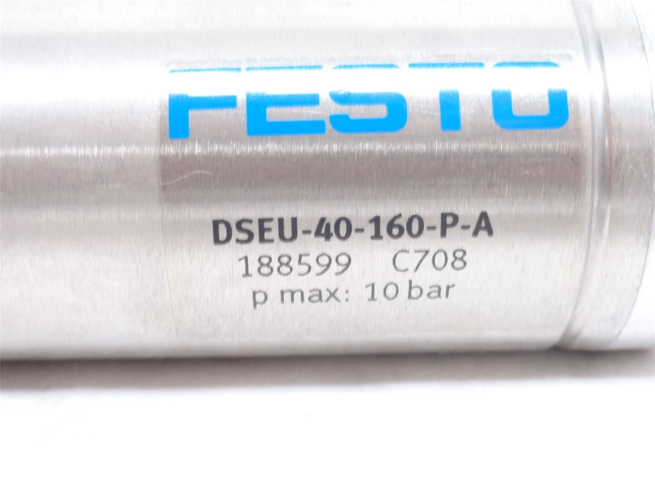 Festo DSEU-40-160-P-A; Air Cylinder 188599; 40mmID x 160mm Stk
