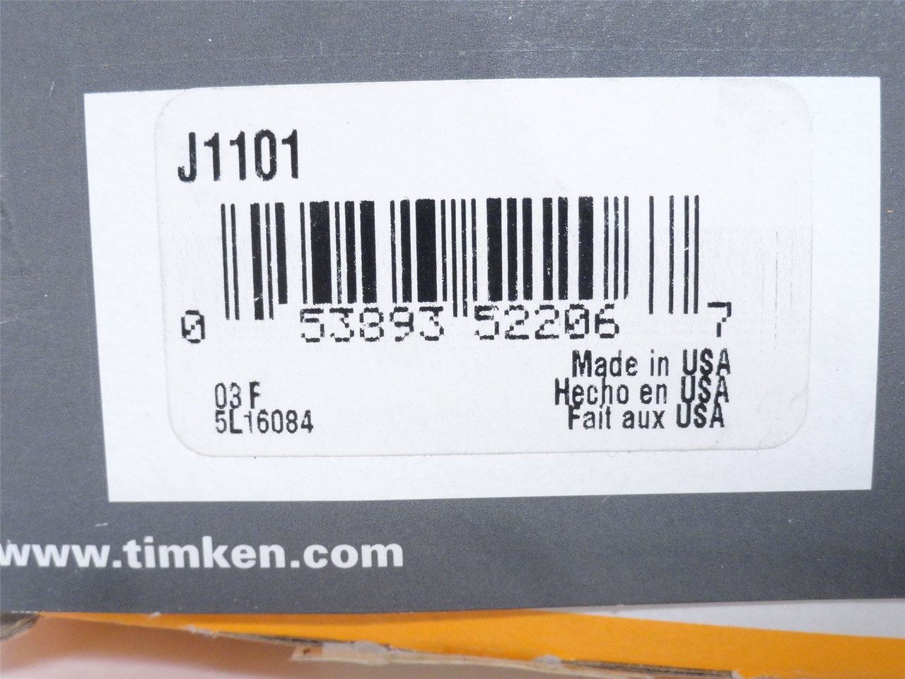 Timken J1101; Wear Sleeve 1-5/8"ID x 5/8" Width
