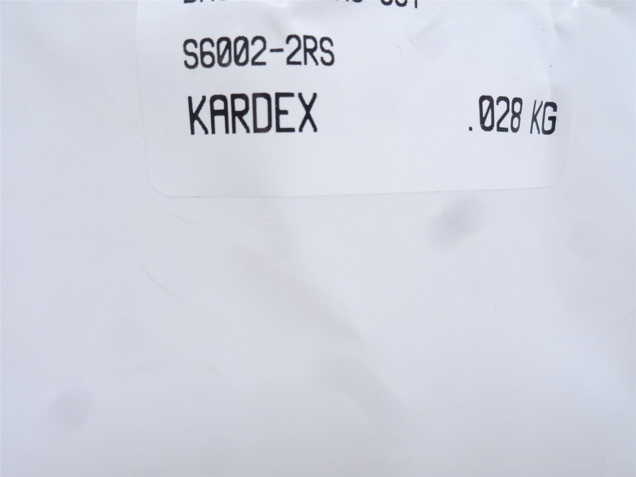 Kardex S6002-2RS; Ball Bearing; 15mmID x 32mmOD x 9mm Width