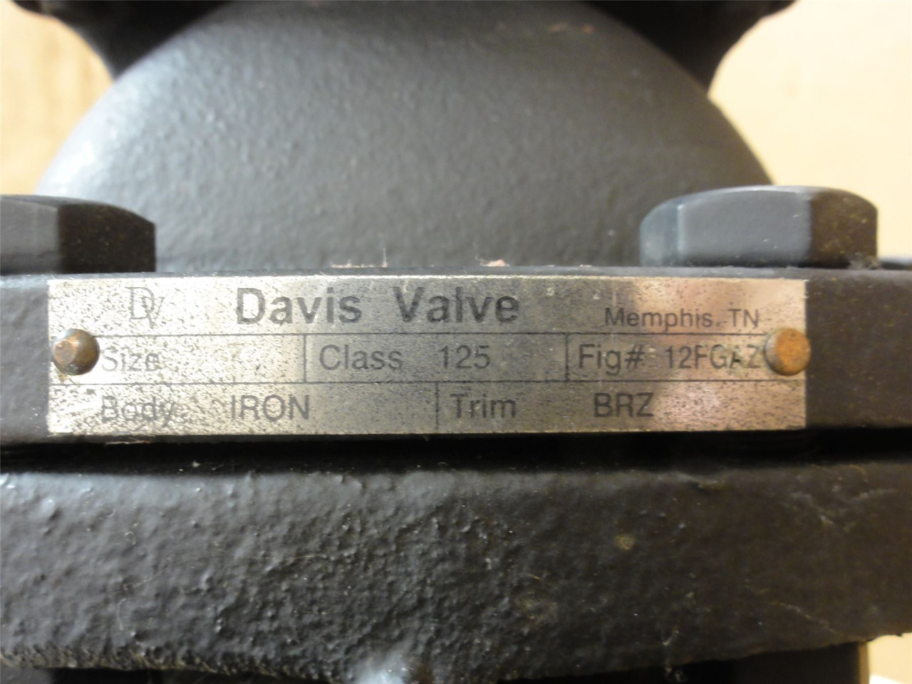 Davis Valves 12FGAZ; Cast Iron Gate Valve; Size: 3"; Class 125