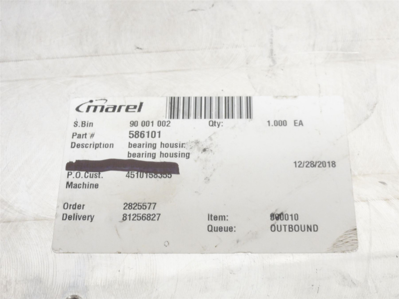 Marel 586101; Aluminum Bearing Housing