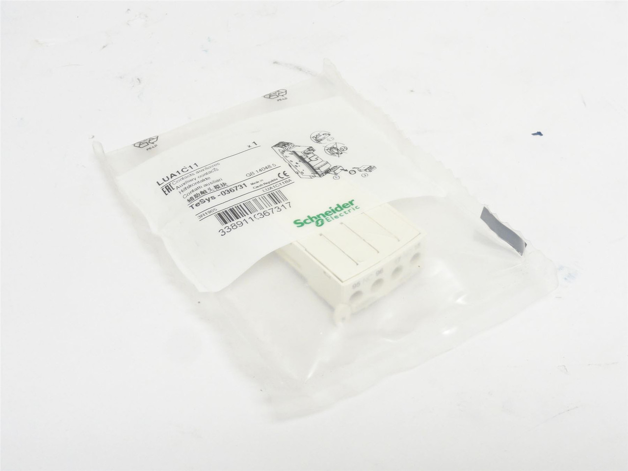 Schneider LUA1C11; Aux-Contact Block; 1-NC; 1-NO; 25A; 250VAC