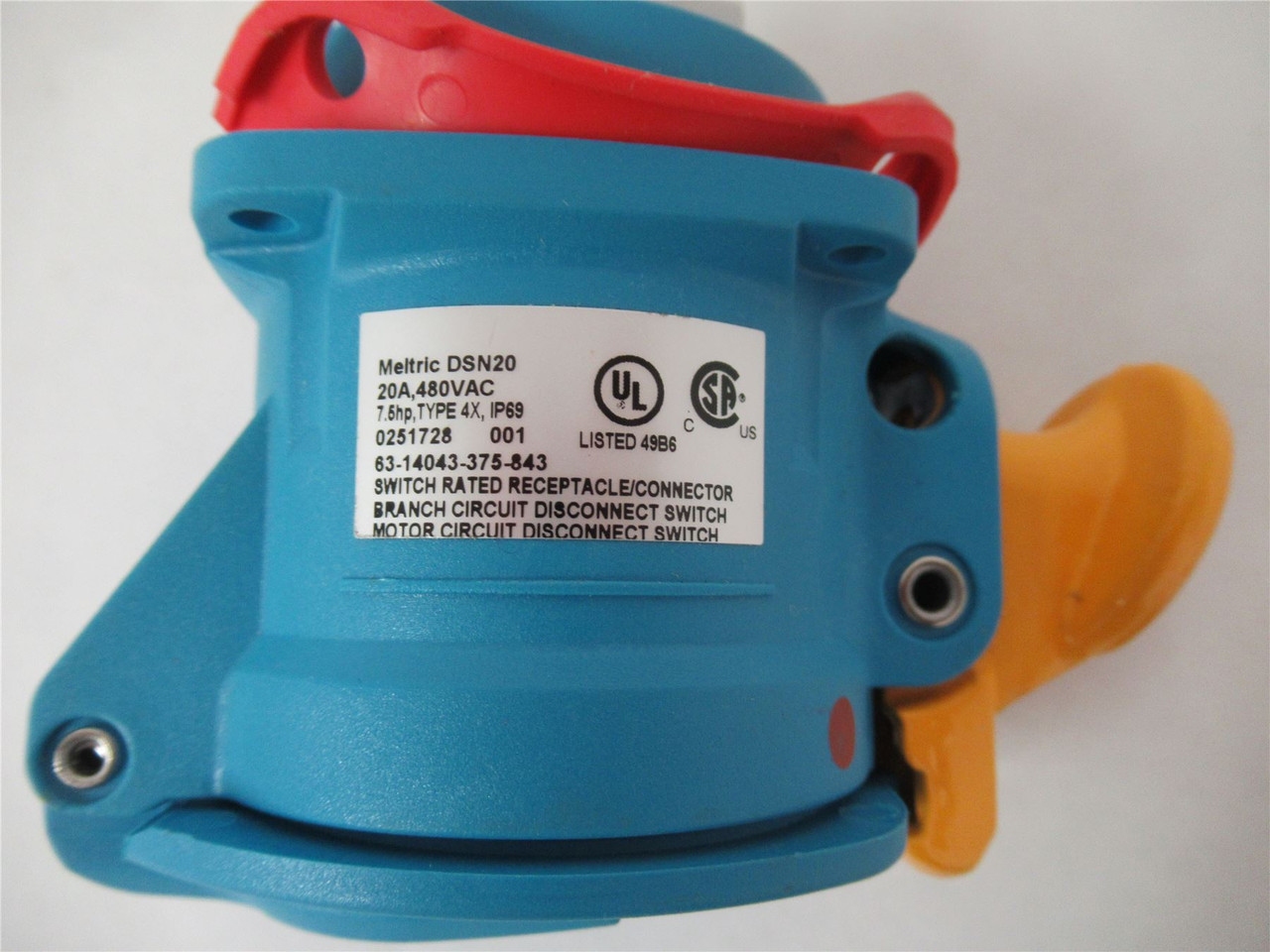 Meltric 63-14043-375-843; Receptacle Connector 480 VAC 20A