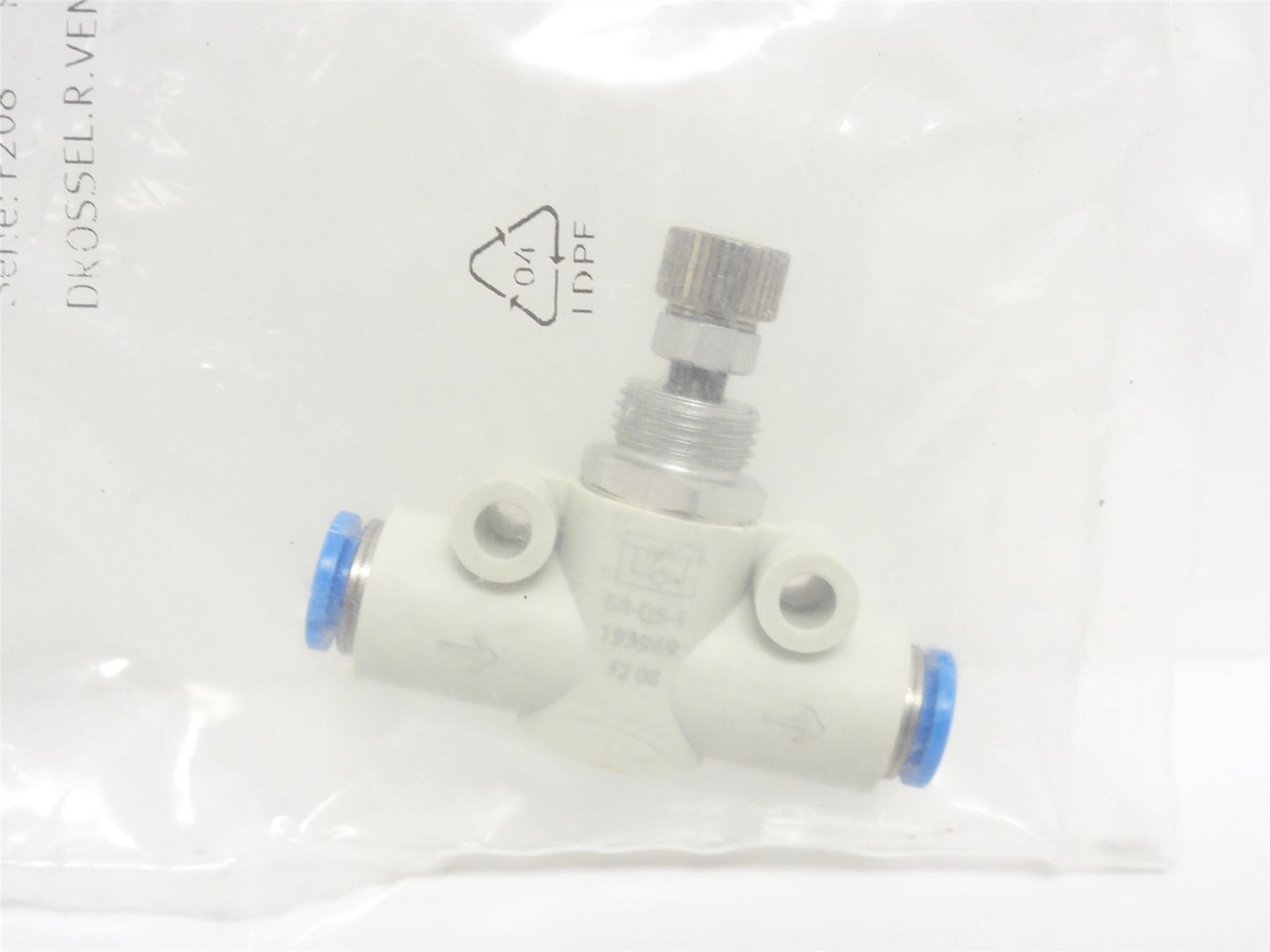 Festo GR-QS-6; Air Flow Control Valve 193969; 6mm PTC