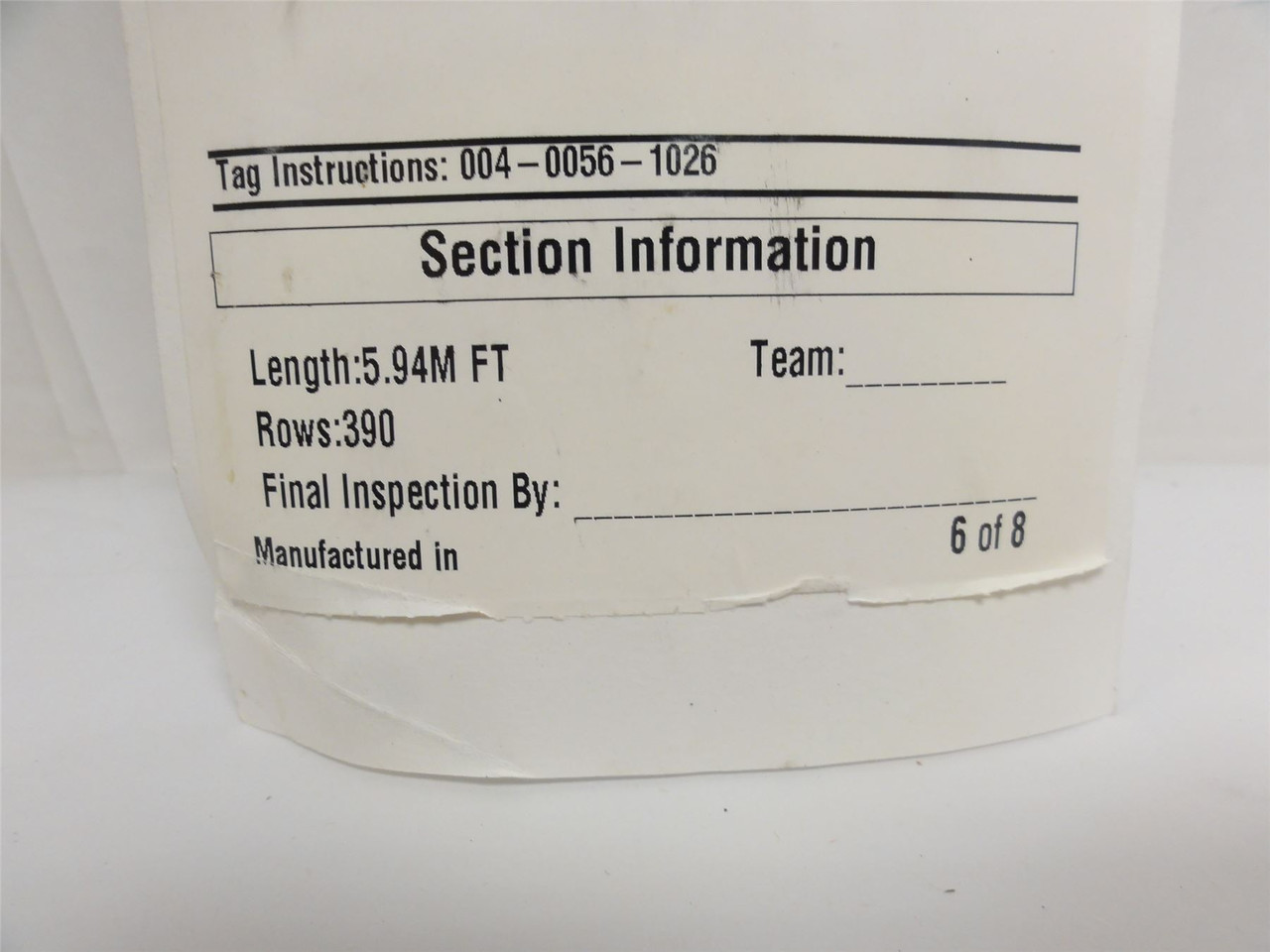 Intralox S1100-304mm-17; Belting; 12" Wide x 17' Long