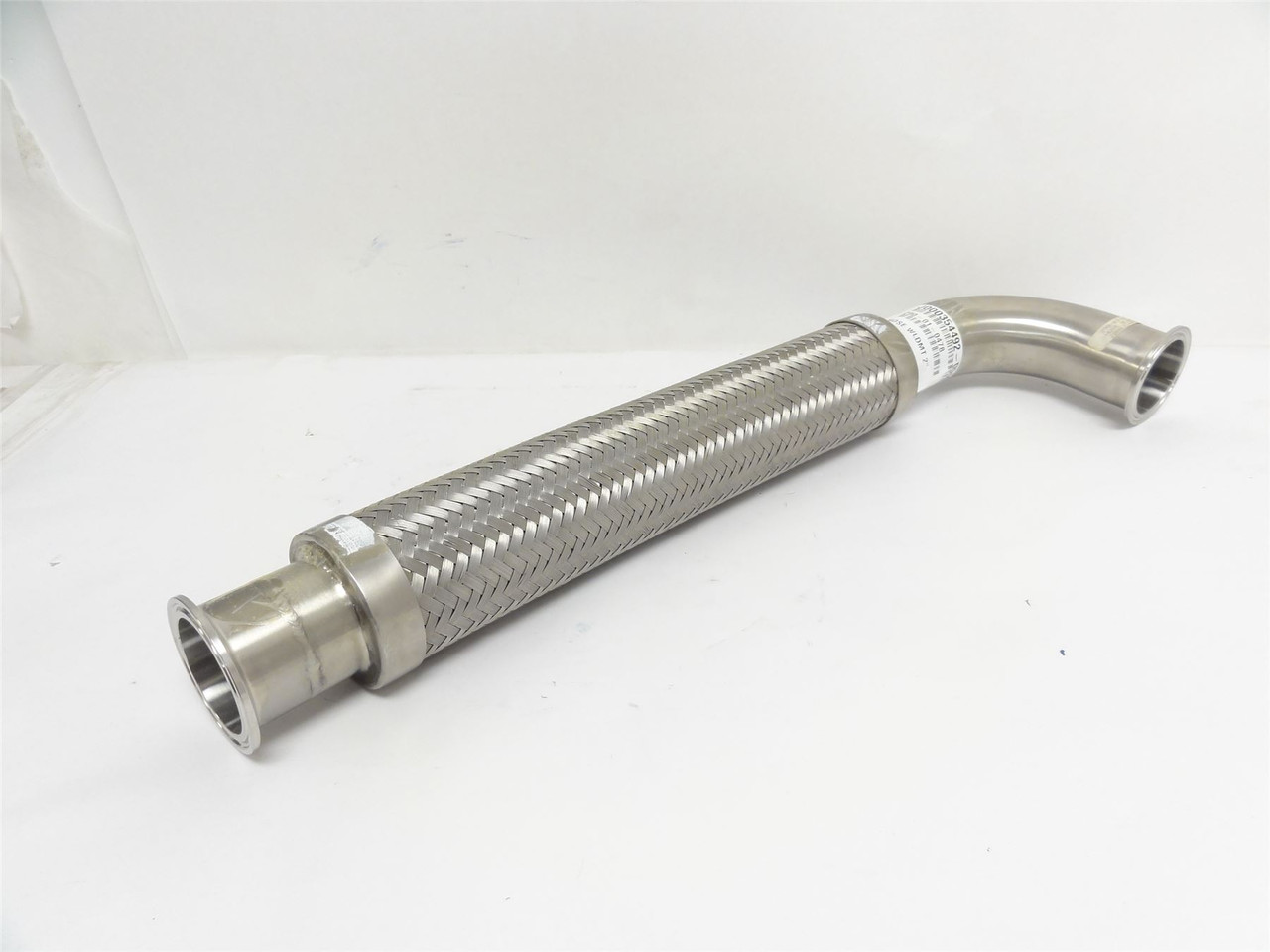 JBT 290010478; Braided SS Hose; 2" Clamp; 21" Long; 90Deg