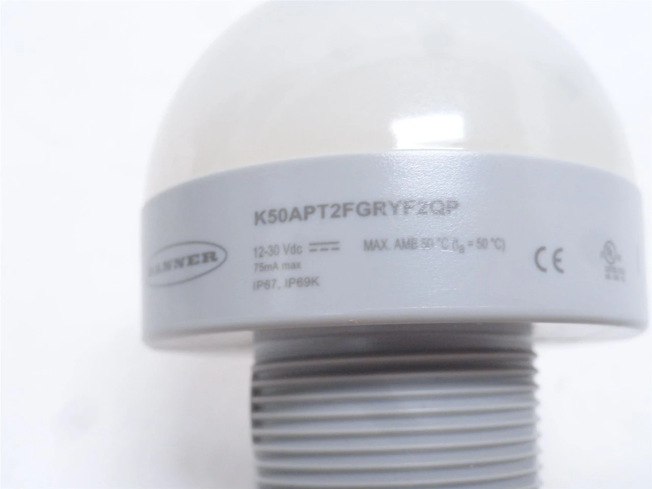 Banner K50APT2FGRYF2QP; Pick-to-Light Touch Button; 12-30VDC