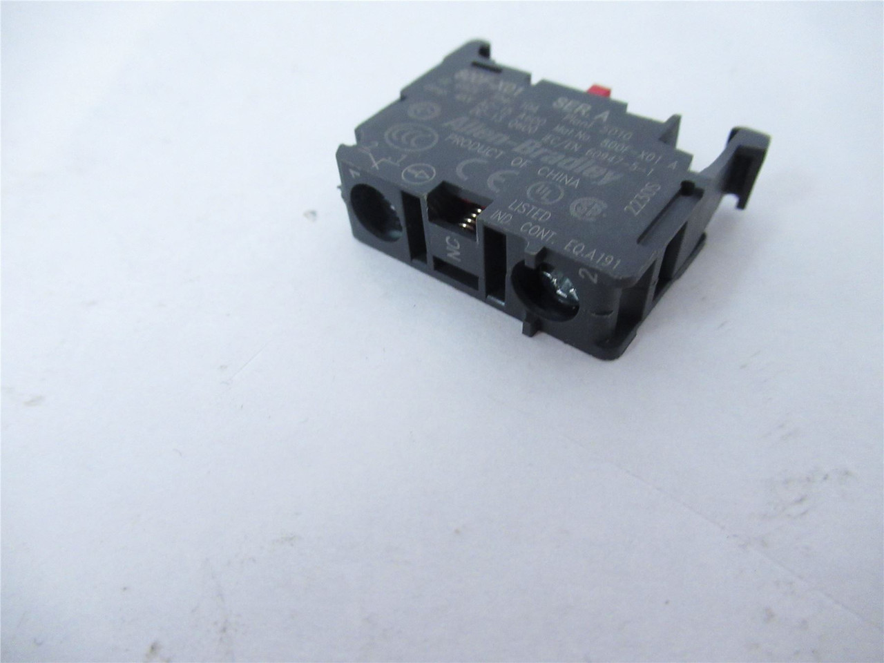 Allen-Bradley 800F-X01; Switch Contact Block 1NC 10A 22mm