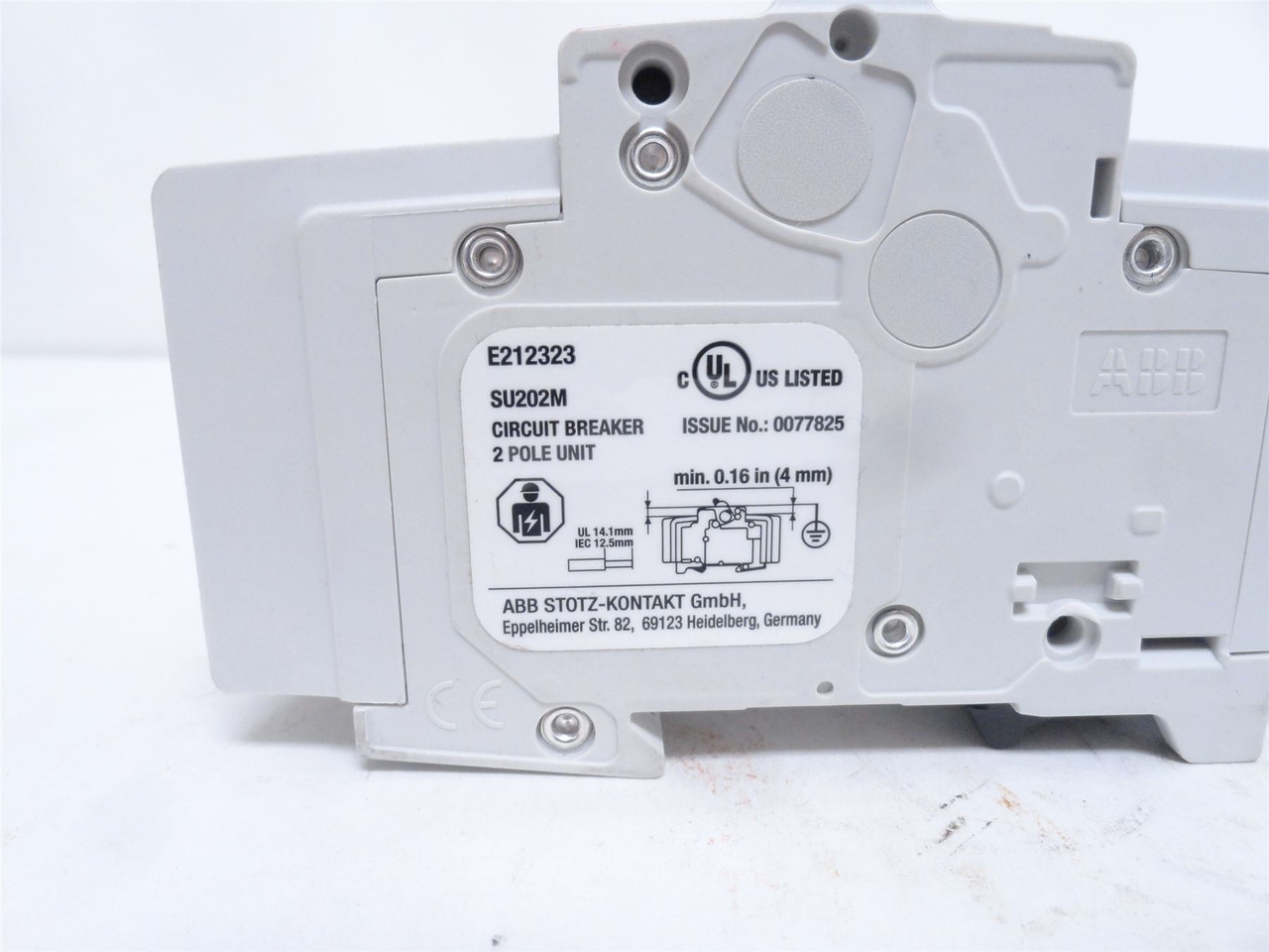 ABB SY202M-C10; Mini-Circuit Breaker; 10A; 2P; 277/480VAC