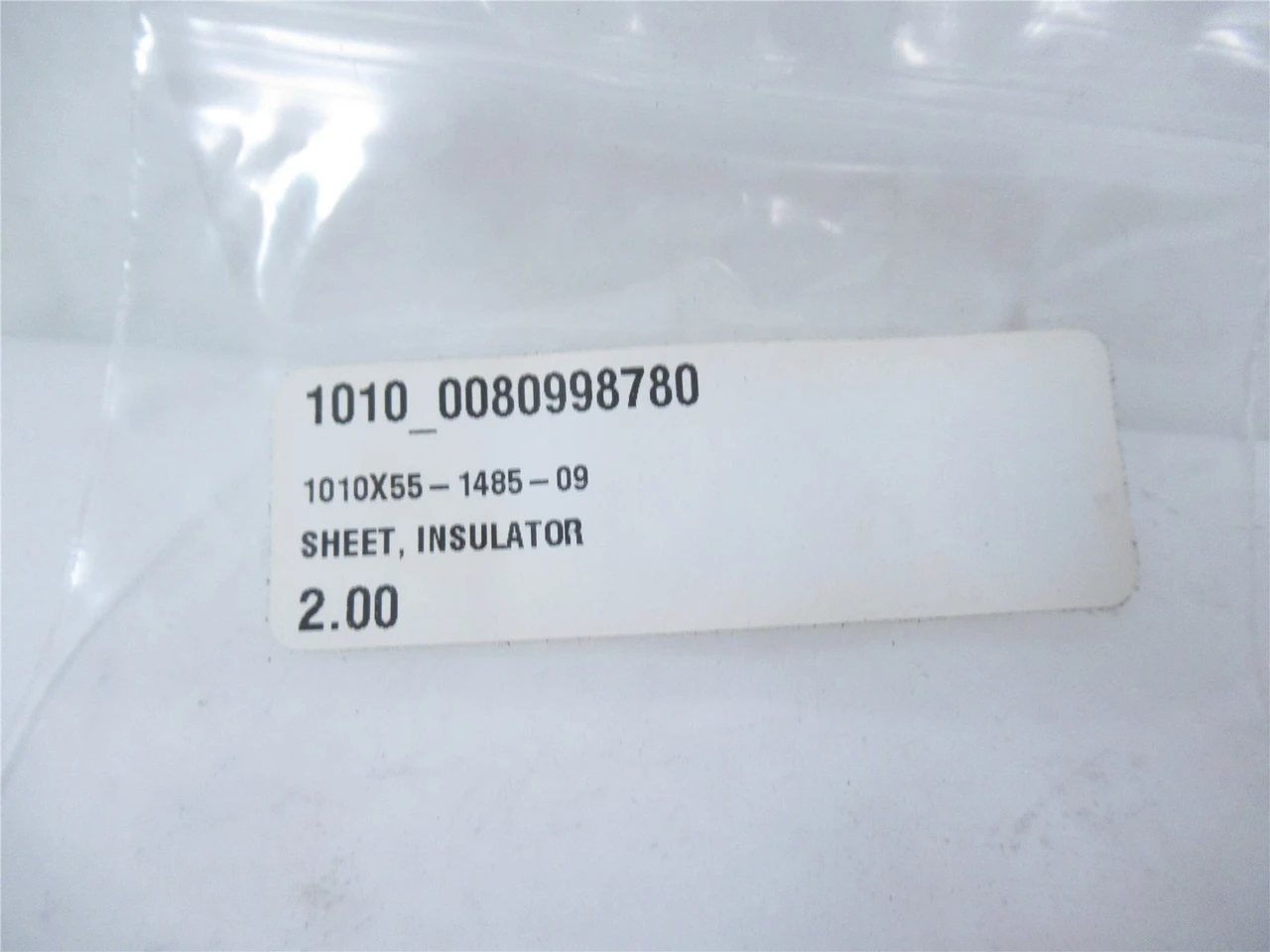 Ishida Scales 1010X55-1485-09; Lot-2 Sheet Insulator