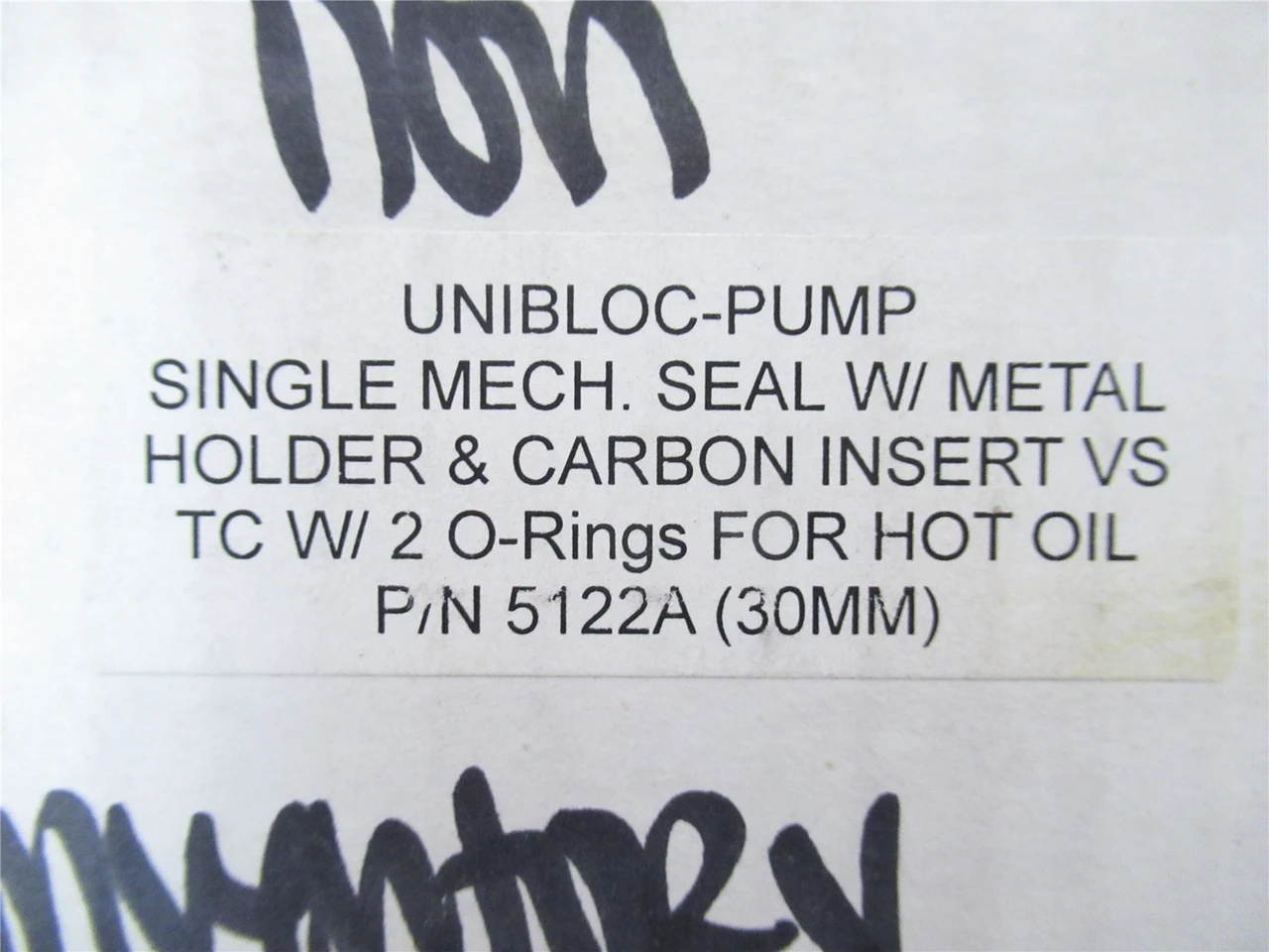 Unibloc 5122A; Pump Seal w/metal holder carbon inserts 30mm