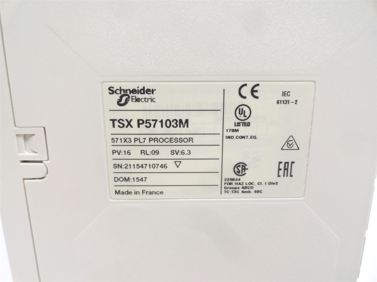 Schneider TSXP57103M; Single-Format PL7 I/O Processor