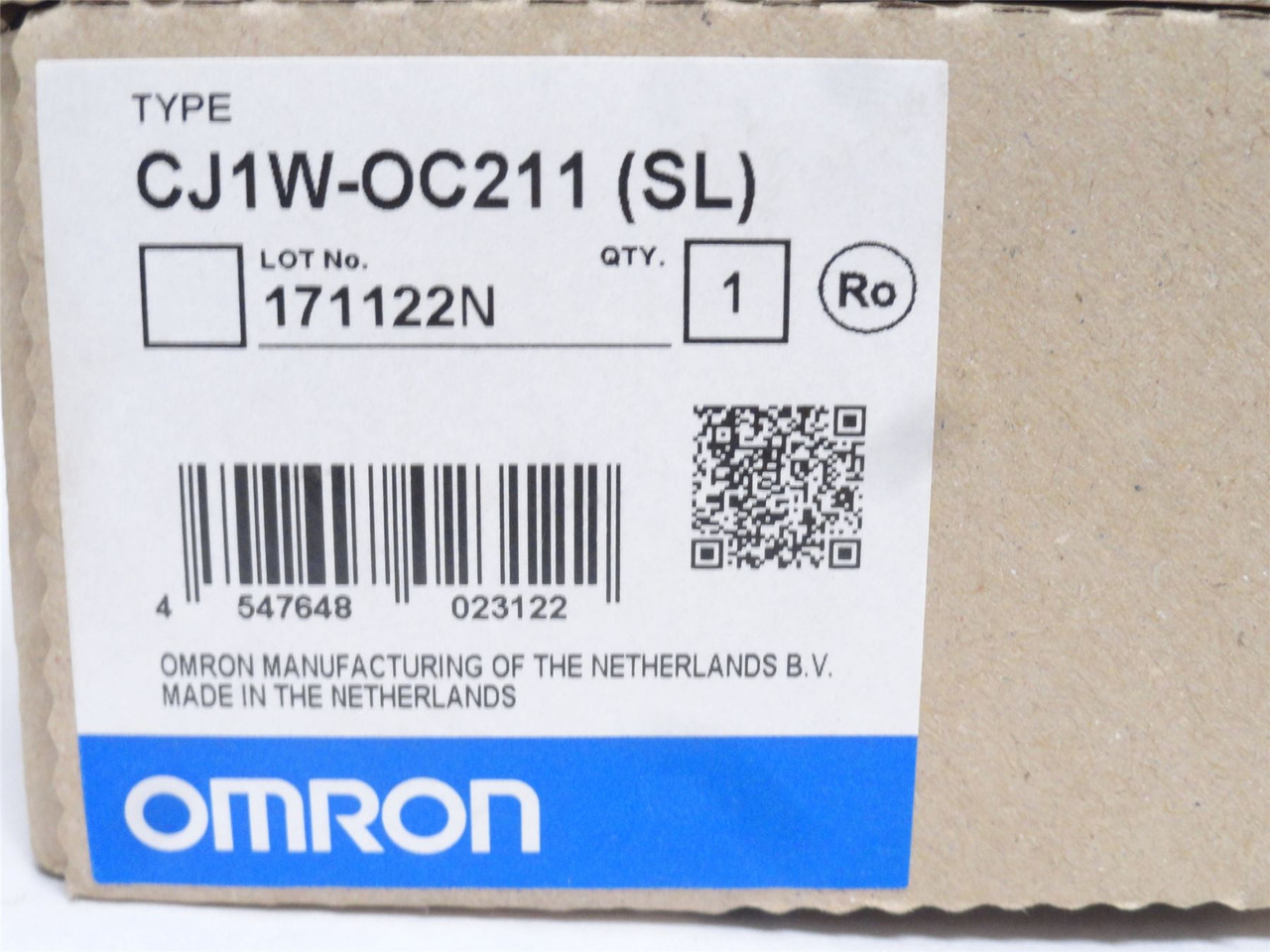 Omron CJ1W-OC211(SL); Digital Output 16x Relay Output; 250VAC