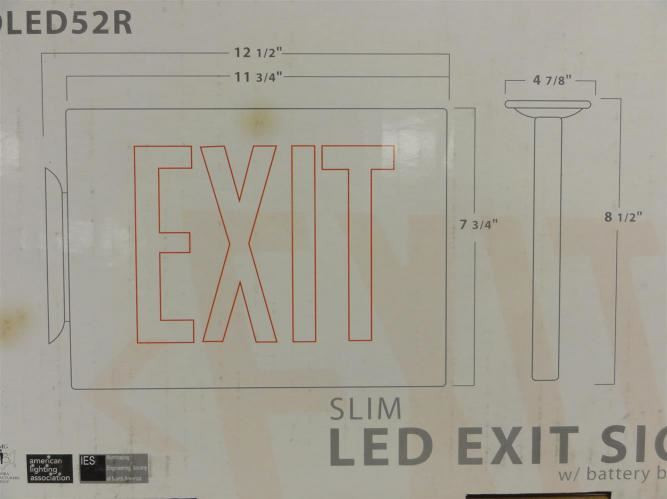 dmf LIGHTING DLED52R; LED Exit Sign 120/277VAC
