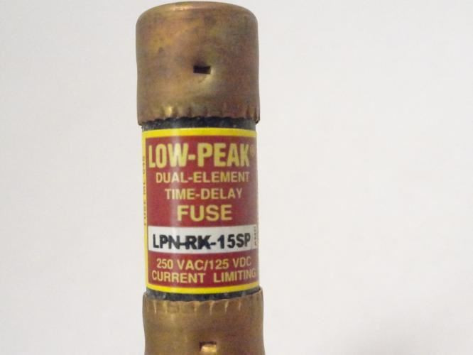 Bussmann LPN-RK-15SP; Fuse 15 Amp; 250VAC