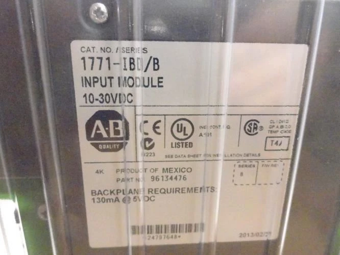 Allen-Bradley 1771-IBD; Input Module 10-30VDC; 130mA@ 5VDC