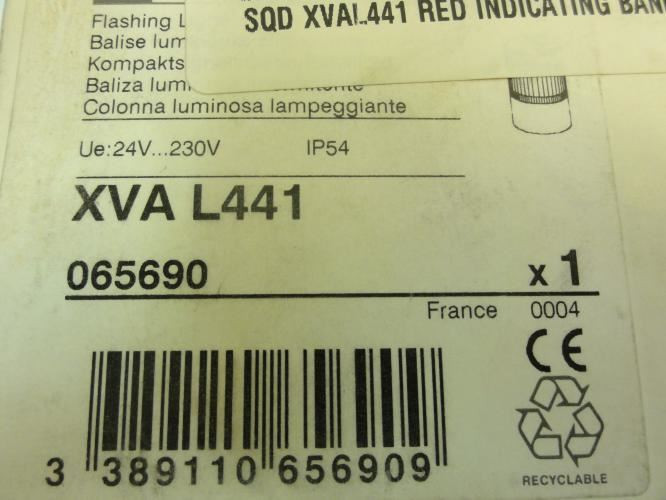 Telemecanique XVA-L441; Flashing Red Stack Light; 24-230V