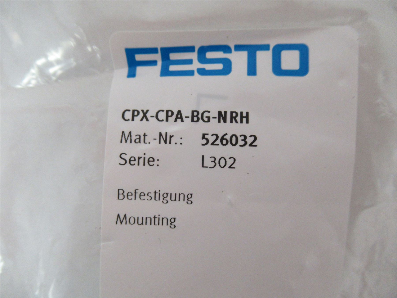 Festo CPX-CPA-BG-NRH; H-rail mounting 526032